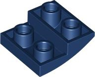 Inclinação curva 2x2 invertida Azul Escura