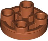 Placa Lisa Redonda 2x2 Invertida Dark Orange