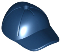 Boné de aba curta e curva com costuras Azul Escuro