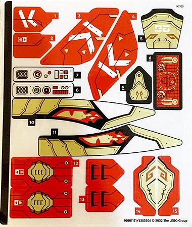 Cartela de Adesivos para o Set 71773