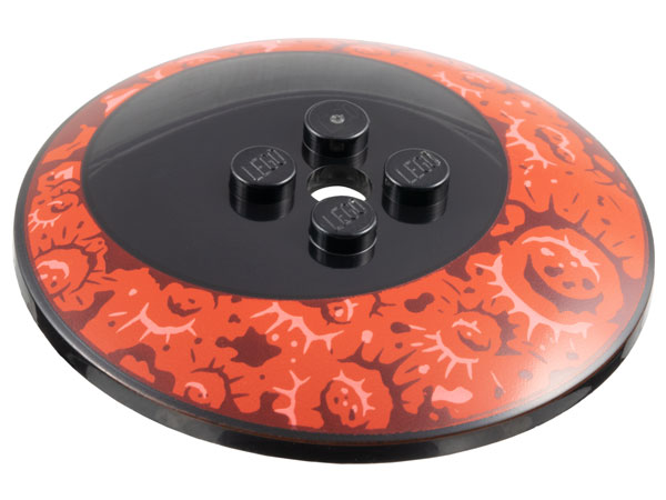 Disco 6x6 Invertido (Radar) com desenho de Anel Vermelho Descentralizado