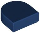 Placa Lisa Modificada 1x1 meio círculo Azul Escura