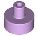 Placa redonda 1x1 com pino Lavender