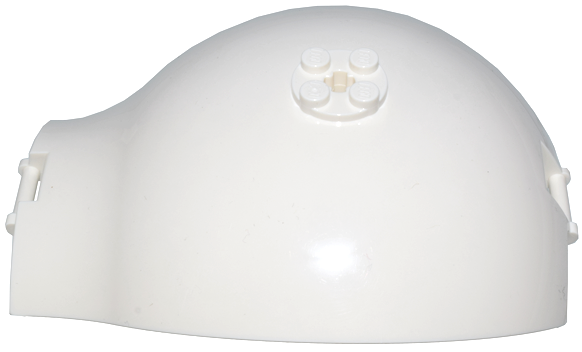 Painel 10x4x13 curvo cônico com alça de barra em cada extremidade Branco