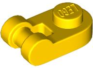 Placa Modificada 1x1 arredondada com alça de barra Amarela