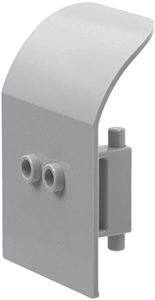 Porta 2x4x6 Curva de Aeronave Cinza Clara