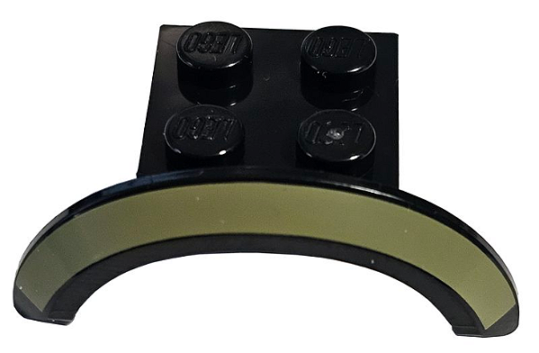 Para-Lamas Preto 4x2 1/2x1 com Arco Redondo com listras curvas Oliver Green