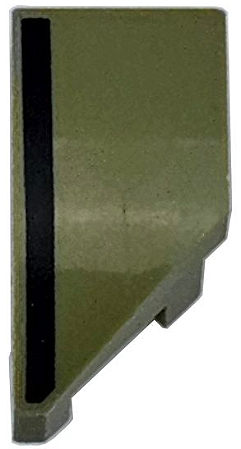 Cunha 1x2 com encaixe esquerda Oliver Green com Listra Preta