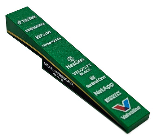 Inclinação 10 6x1 com Desenhos de Logos Verde