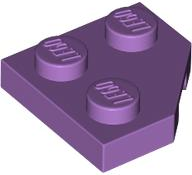 Placa com Canto Cortado 2x2 Medium Lavender