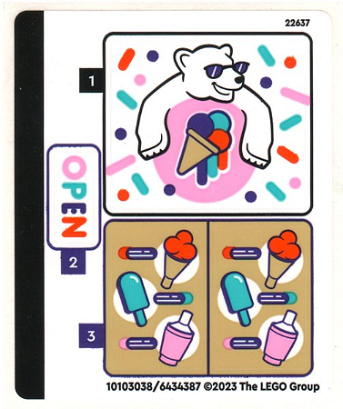 Cartela de Adesivo para o Set 60363