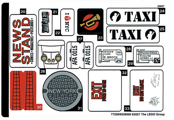 Cartela de Adesivo Set 76178 Daily Bugle Marvel