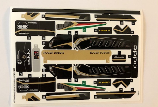 Cartela de Adesivo do Set 76899 A