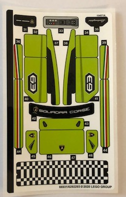 Cartela de Adesivo do Set 76899 B