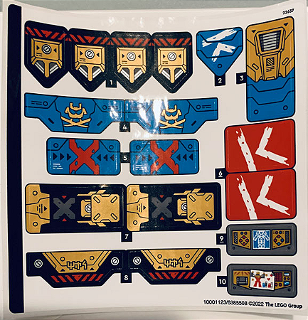 Cartela de adesivos para SET 71775