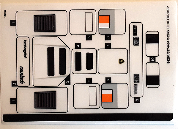 Cartela de adesivos para SET 76908