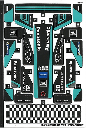 Cartela de Adesivo do Set 76898 - A