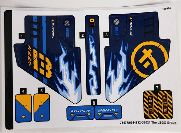 Cartela de Adesivo do Set 71752