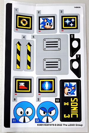 Cartela de Adesivo do Set 21331