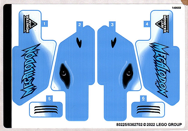 Cartela de Adesivo do Set 42134