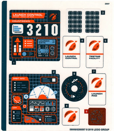 Cartela de Adesivo do Set 60228