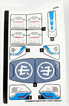 Cartela de Adesivo do Set 71738