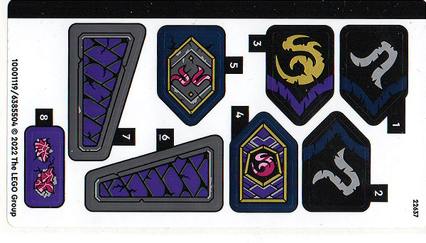 Cartela de Adesivo do Set 71771