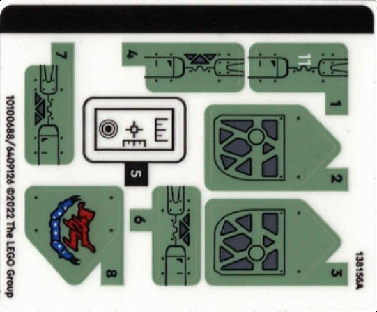 Cartela de Adesivo do Set 75571