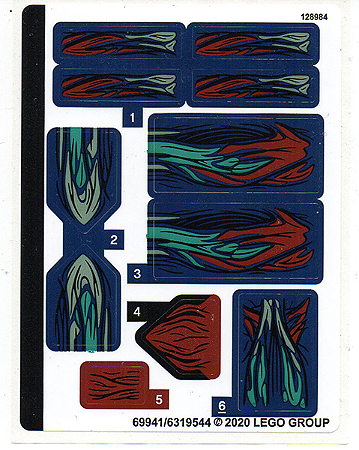 Cartela de Adesivo do Set 76154