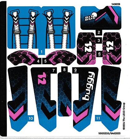 Cartela de Adesivo do Set 42164