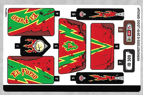 Cartela de Adesivo do Set 70421