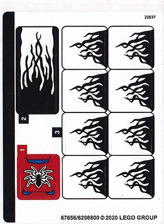 Cartela de Adesivo do Set 76163