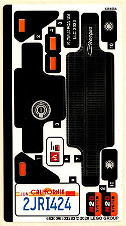 Cartela de Adesivo do Set 42111