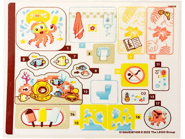 Cartela de Adesivo do Set 41720