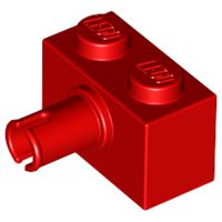 Tijolo Modificado 1x2 com Pino Vermelho