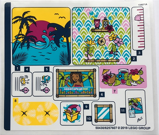 Cartela de Adesivo do Set 41374