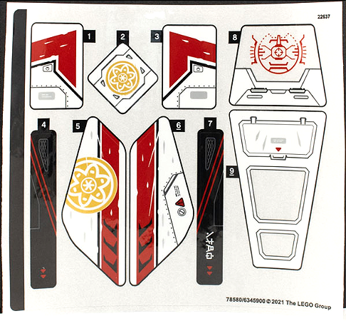 Cartela de Adesivo do Set 71739