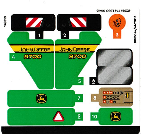 Cartela de adesivos para SET 42168