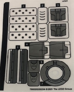 Cartela de adesivos para SET 76190