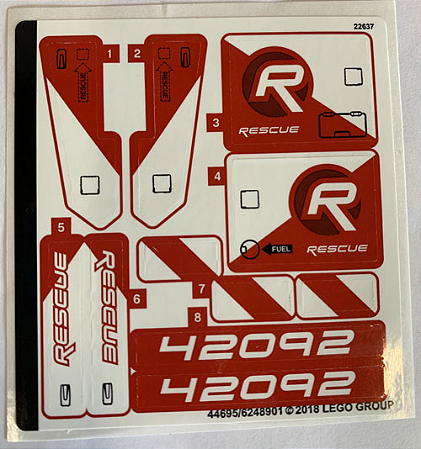 Cartela de Adesivos para SET 42092