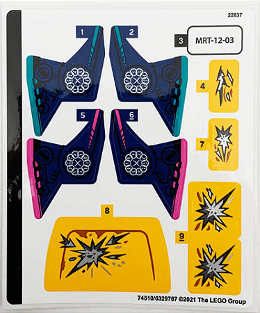 Cartela de Adesivo do Set 76176