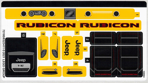 Cartela de Adesivo do Set 42122