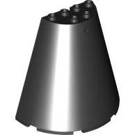 Metade de Cone 8x4x6 Preto