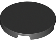 Placa Lisa Redonda 3x3 Preta