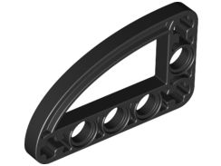 Viga 3x5 em Forma de L com Elipse de um Quarto Fina Preta