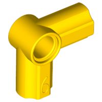 Conector Eixo-Pino Angulado #6 - 90 graus Amarelo.