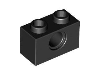 Tijolo Lego 1x2 com Furo Preto