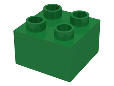 Tijolo Lego Duplo  2x2 Verde