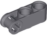 Conector Eixo-Pinos 3L Perpendicular com 2 Furos para Pinos Cinza Escuro