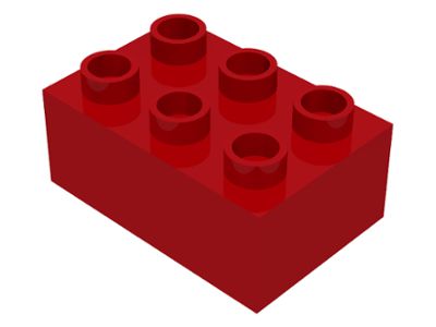Tijolo LEGO DUPLO  2x3 vermelho
